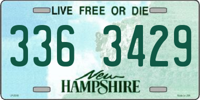 NH license plate 3363429