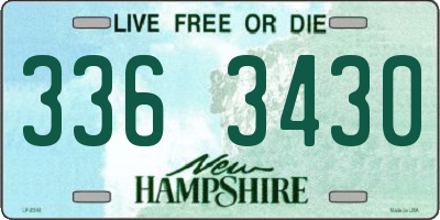 NH license plate 3363430