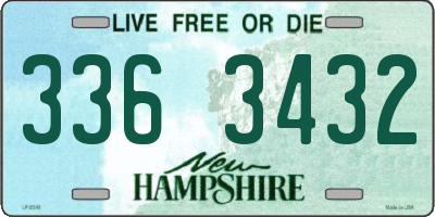 NH license plate 3363432