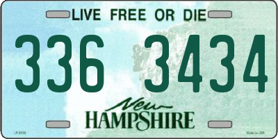 NH license plate 3363434