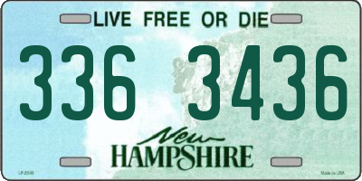 NH license plate 3363436