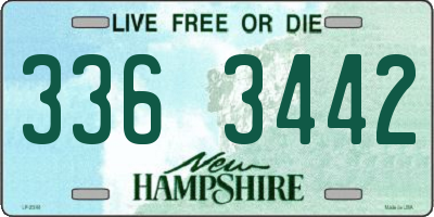 NH license plate 3363442
