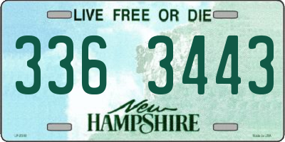 NH license plate 3363443