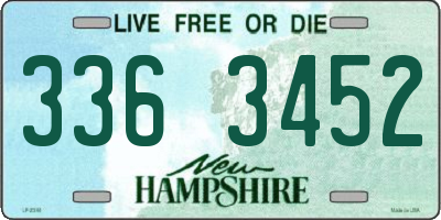 NH license plate 3363452