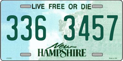 NH license plate 3363457