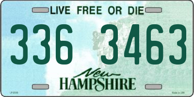 NH license plate 3363463