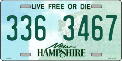 NH license plate 3363467