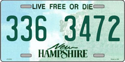 NH license plate 3363472