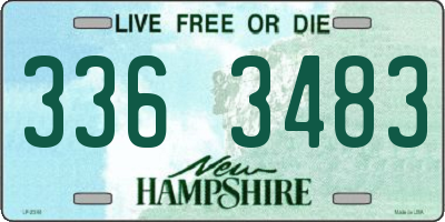 NH license plate 3363483