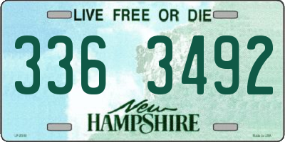 NH license plate 3363492