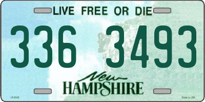 NH license plate 3363493