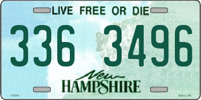 NH license plate 3363496