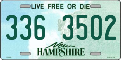 NH license plate 3363502