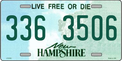 NH license plate 3363506