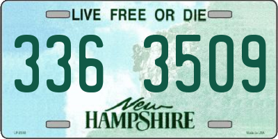 NH license plate 3363509