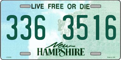 NH license plate 3363516