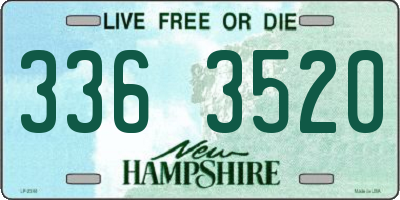 NH license plate 3363520