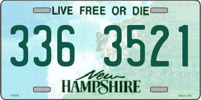 NH license plate 3363521