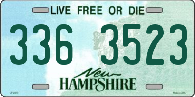 NH license plate 3363523