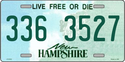 NH license plate 3363527