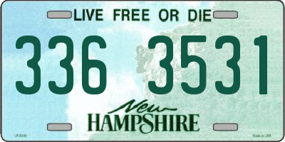 NH license plate 3363531