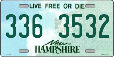 NH license plate 3363532