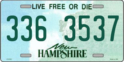 NH license plate 3363537