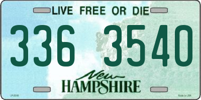 NH license plate 3363540