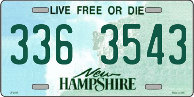 NH license plate 3363543