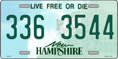 NH license plate 3363544