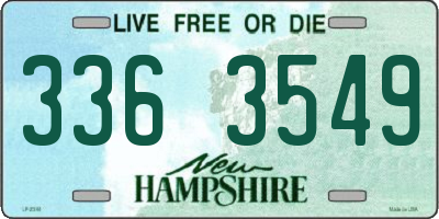 NH license plate 3363549