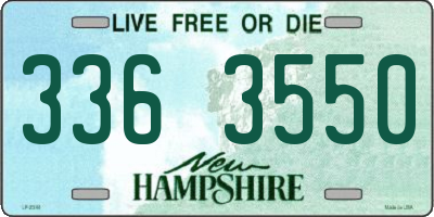 NH license plate 3363550