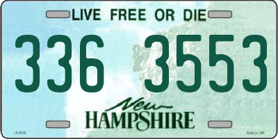 NH license plate 3363553