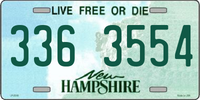 NH license plate 3363554