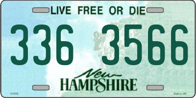 NH license plate 3363566