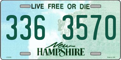 NH license plate 3363570
