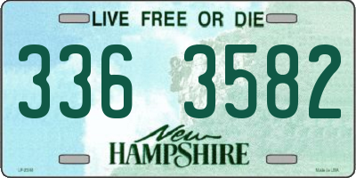 NH license plate 3363582