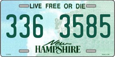 NH license plate 3363585