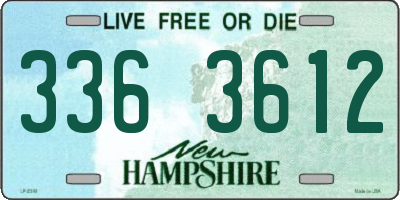 NH license plate 3363612
