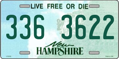 NH license plate 3363622