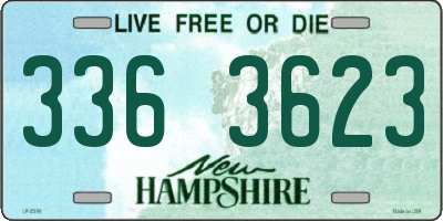 NH license plate 3363623