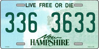 NH license plate 3363633