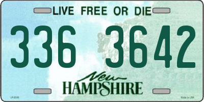 NH license plate 3363642