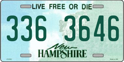 NH license plate 3363646