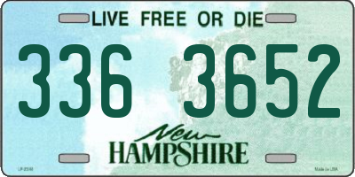 NH license plate 3363652