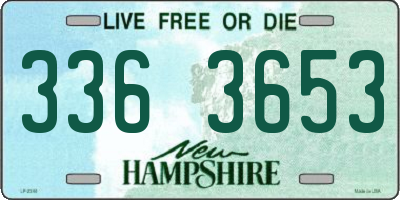 NH license plate 3363653