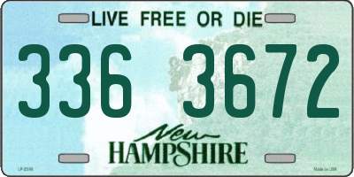 NH license plate 3363672