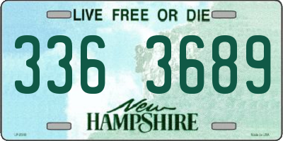 NH license plate 3363689