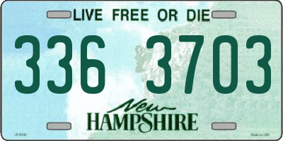 NH license plate 3363703