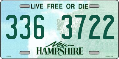 NH license plate 3363722